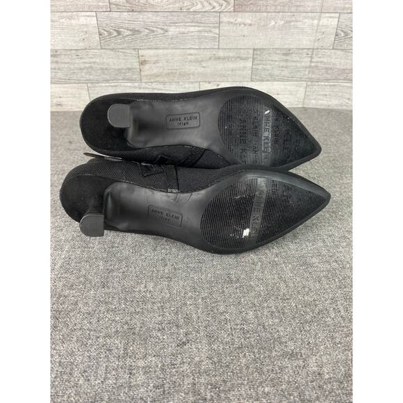 ANNE KLEIN Federica Women’s Pointed Toe Ankle Bootie Black Elegant Heels size 6 - Picture 8 of 8